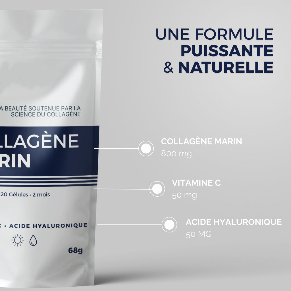 Collagène marin avec Vitamine C & Acide Hyaluronique