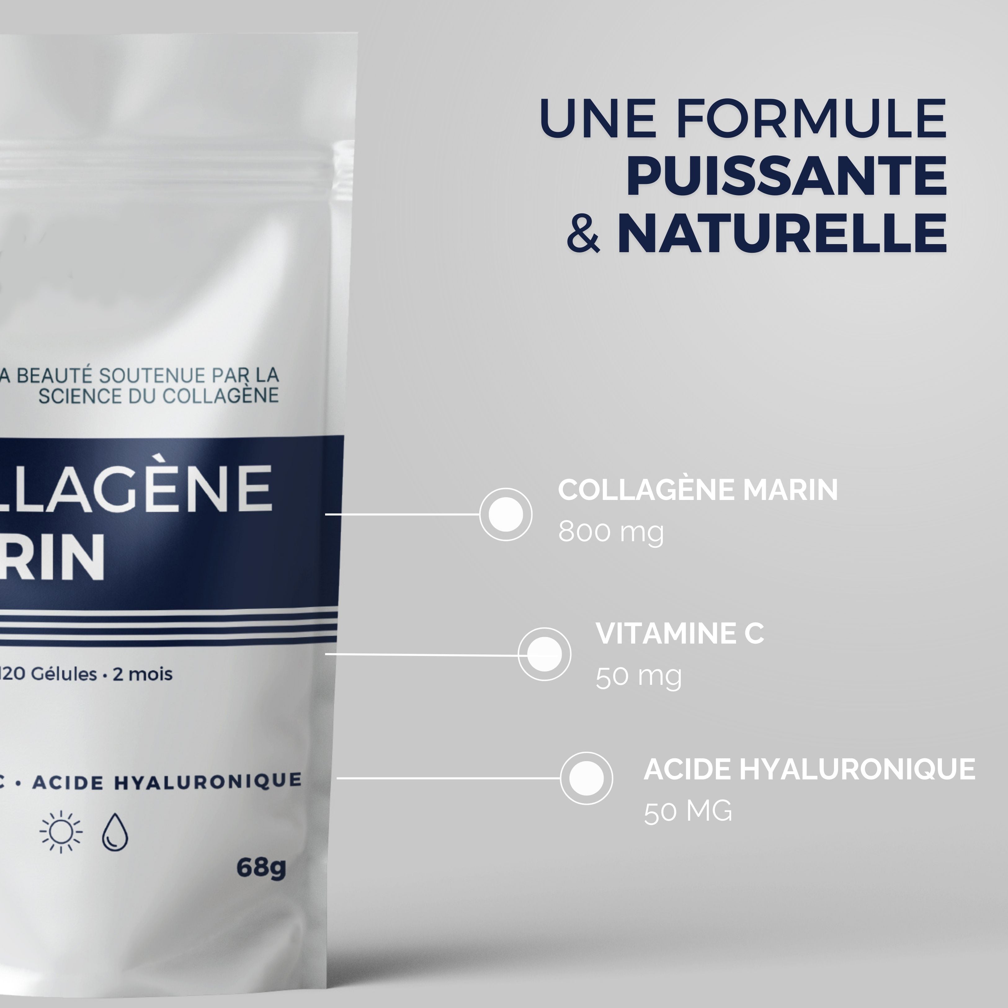 Collagène marin avec Vitamine C & Acide Hyaluronique