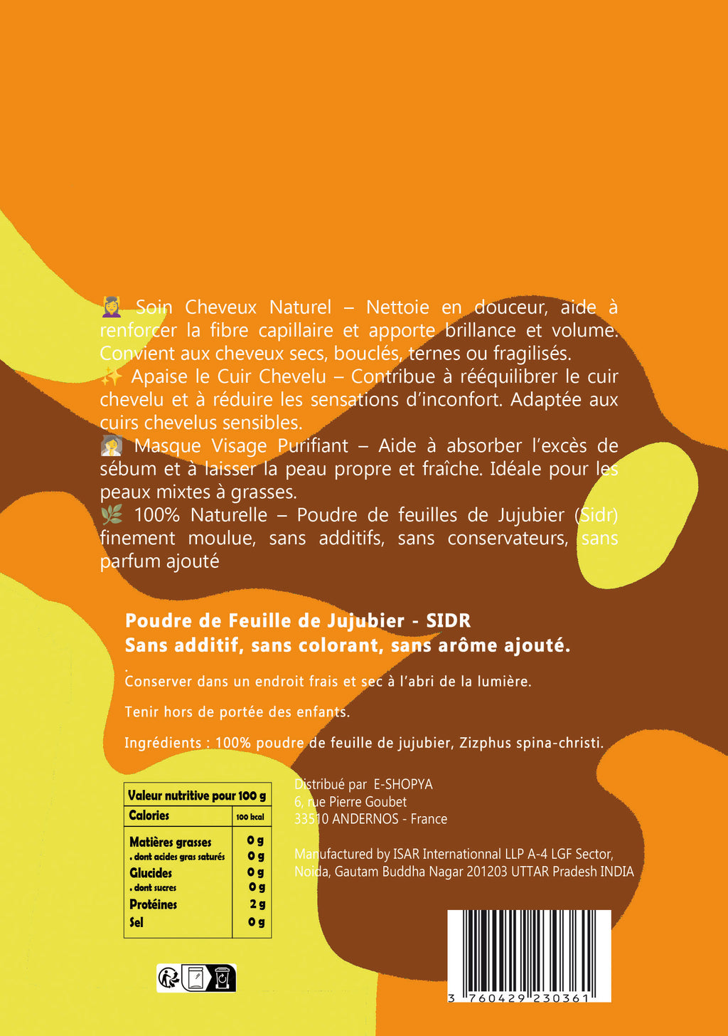 Poudre de SIDR - Poudre de Feuilles de JUJUBIER