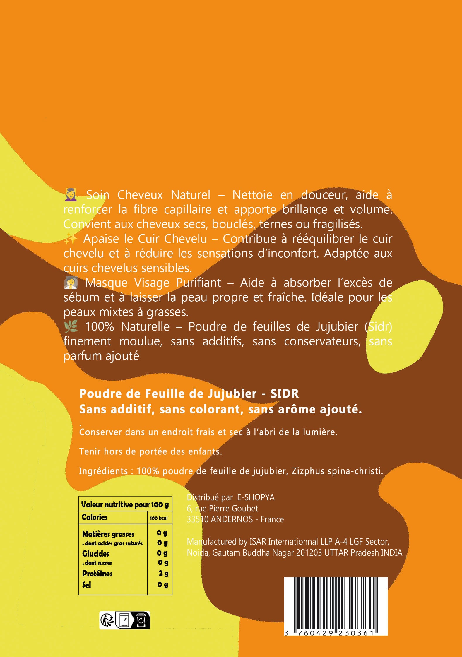 Poudre de SIDR - Poudre de Feuilles de JUJUBIER