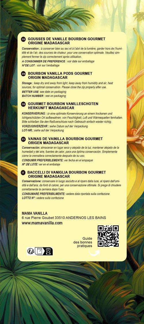 15 GOUSSES XXL 18/20 cm - Vanille BOURBON Gourmet de MADAGASCAR Qualité A - Millésime 2025